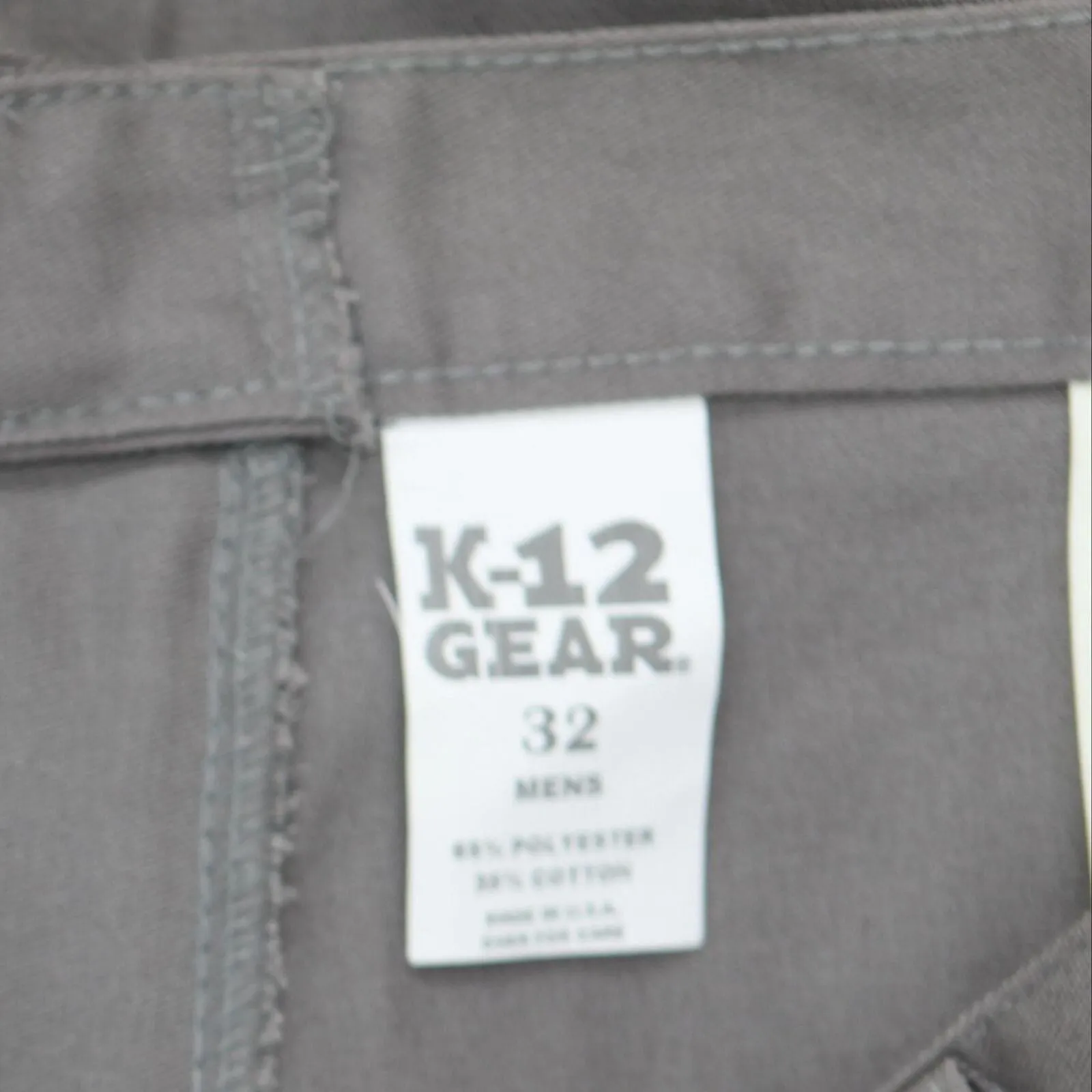 K12 Gear Mens Dress School Shorts with Pockets 1663caac0ae241 Gray 32