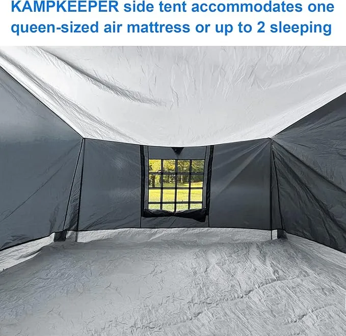 KAMPKEEPER Side Tent,Camping Tent for 10' x 10' Pop Up Canopy, Easy Set Up Gazebo,Compatible with 10' Wide Canopy Tents