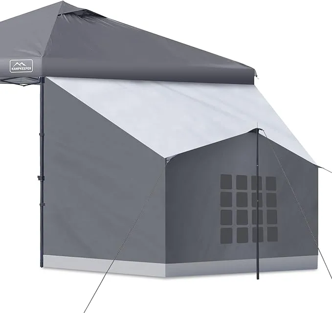 KAMPKEEPER Side Tent,Camping Tent for 10' x 10' Pop Up Canopy, Easy Set Up Gazebo,Compatible with 10' Wide Canopy Tents