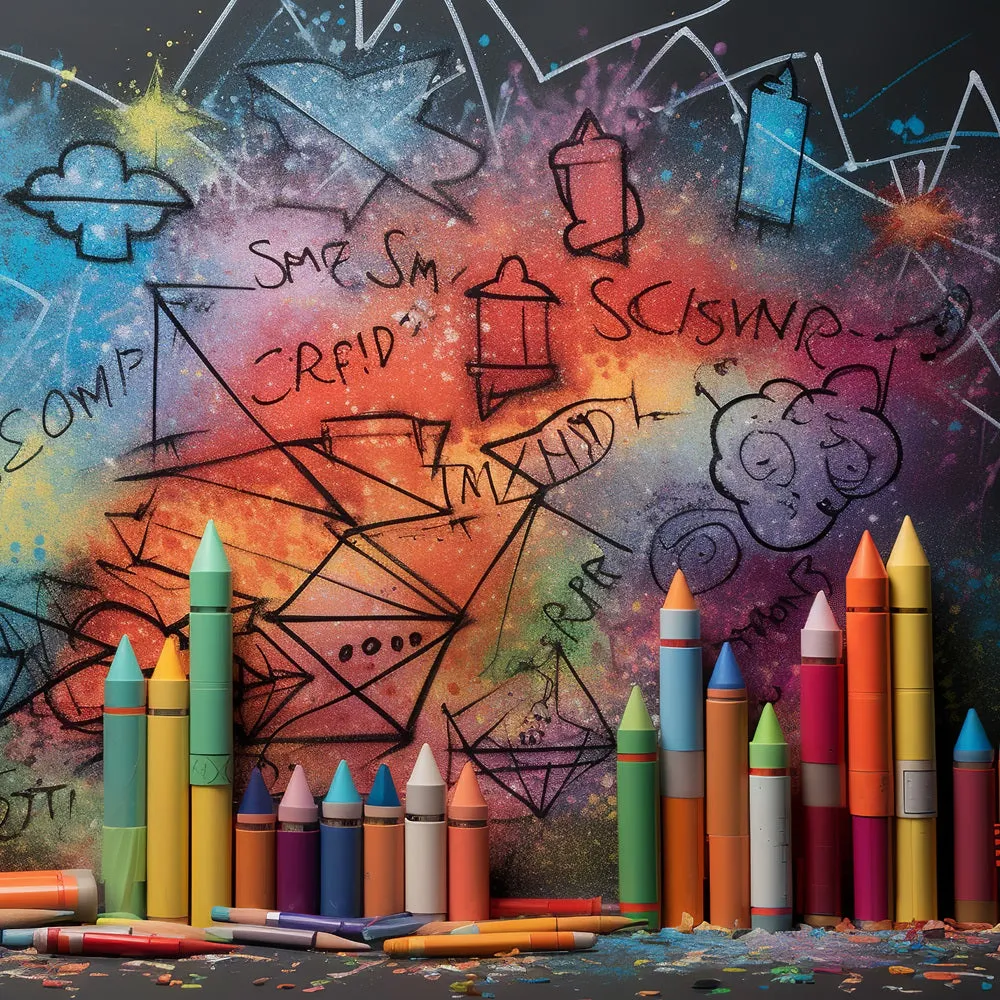 Kate Back to School Crayon Dream Backdrop Designed by Emetselch