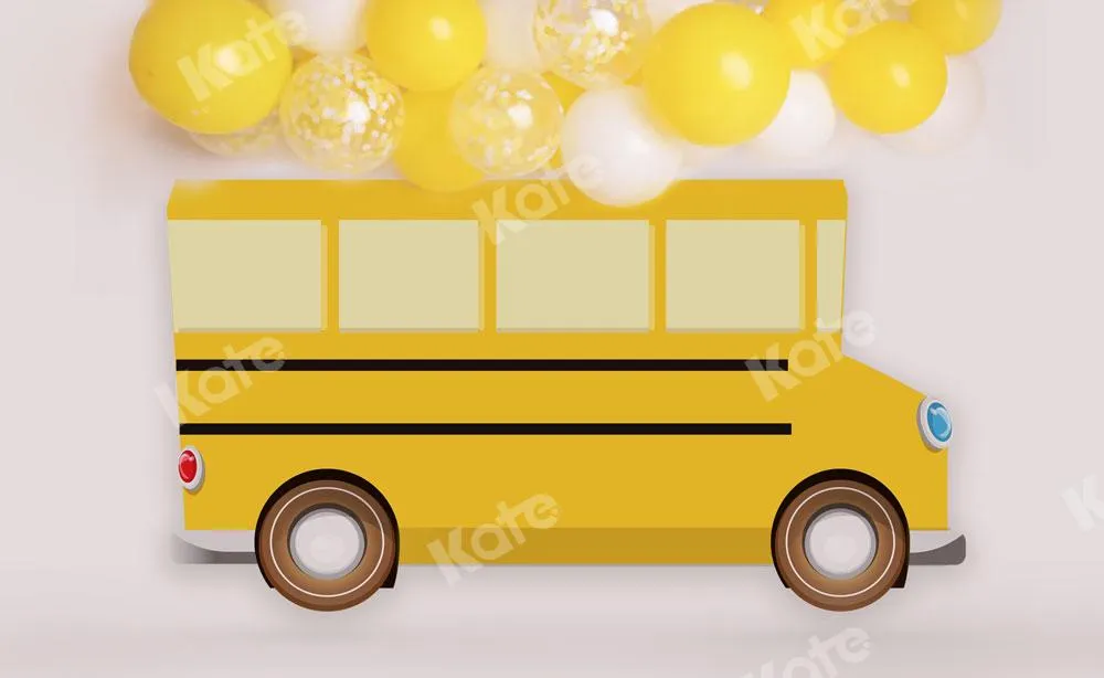Kate School Bus Backdrop Designed By JS Photography