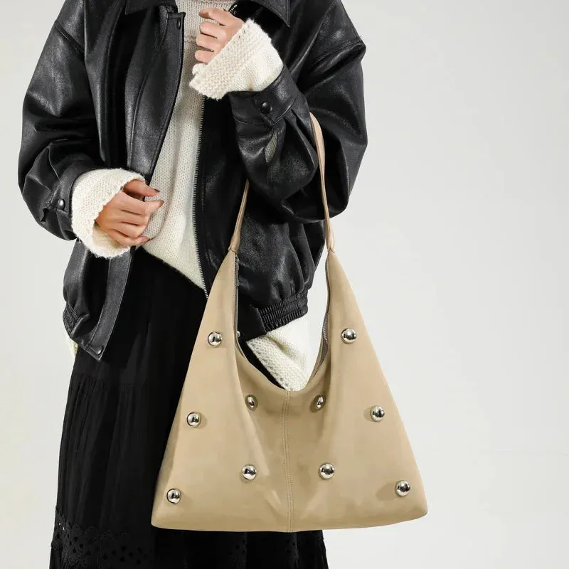 Kathy Marble Suede Tote Bag