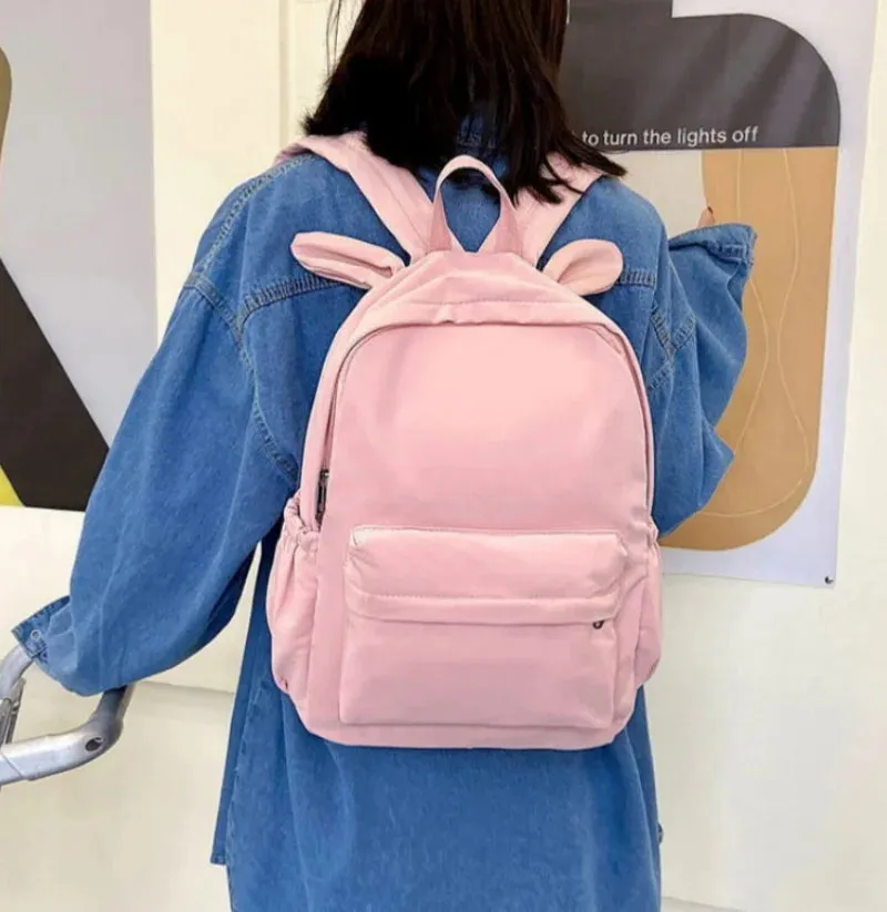 Kawaii Custom Name Bunny Backpack 🐰✨ | Personalized Colorful School Bag for Kids 🎒💖 | Lightweight & Spacious!