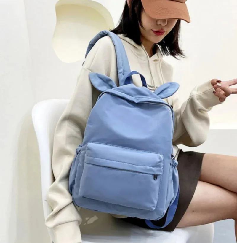 Kawaii Custom Name Bunny Backpack 🐰✨ | Personalized Colorful School Bag for Kids 🎒💖 | Lightweight & Spacious!