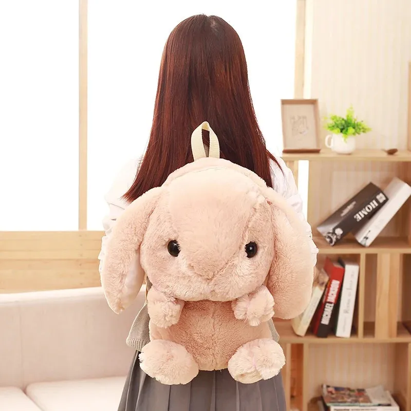 Kawaii Long Ear Rabbit Plush Backpack 🐰🎒 | Cute Crossbody & Coin Purse Doll for Girls | Adorable Gift Idea!