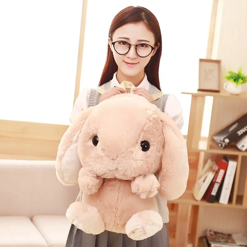 Kawaii Long Ear Rabbit Plush Backpack 🐰🎒 | Cute Crossbody & Coin Purse Doll for Girls | Adorable Gift Idea!