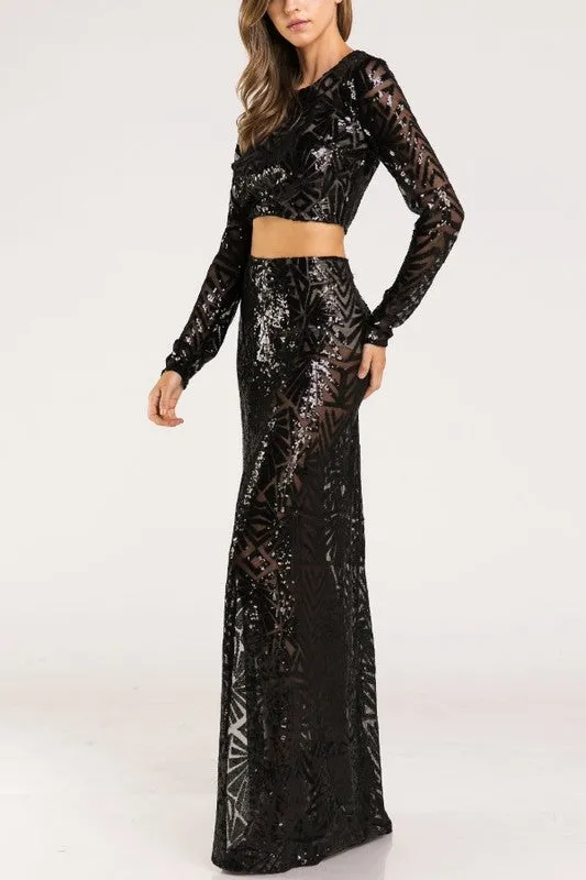 KENNEDY SEQUIN CROP TOP*