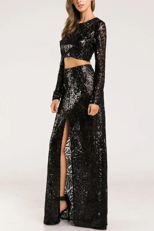 KENNEDY SEQUIN CROP TOP*