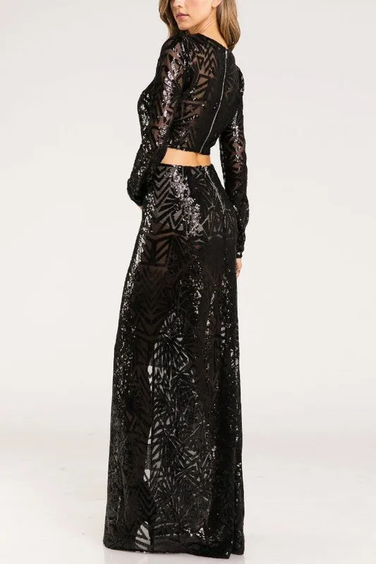 KENNEDY SEQUIN CROP TOP*