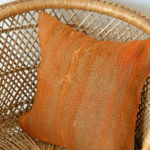 Kilim Pillow  | Solid orange , includes insert