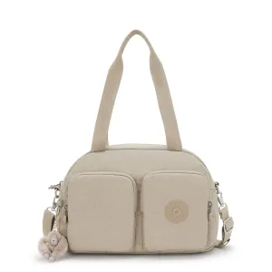 Kipling Cool Defea Signature Beige Embossed Medium Shoulderbag I6017-96A