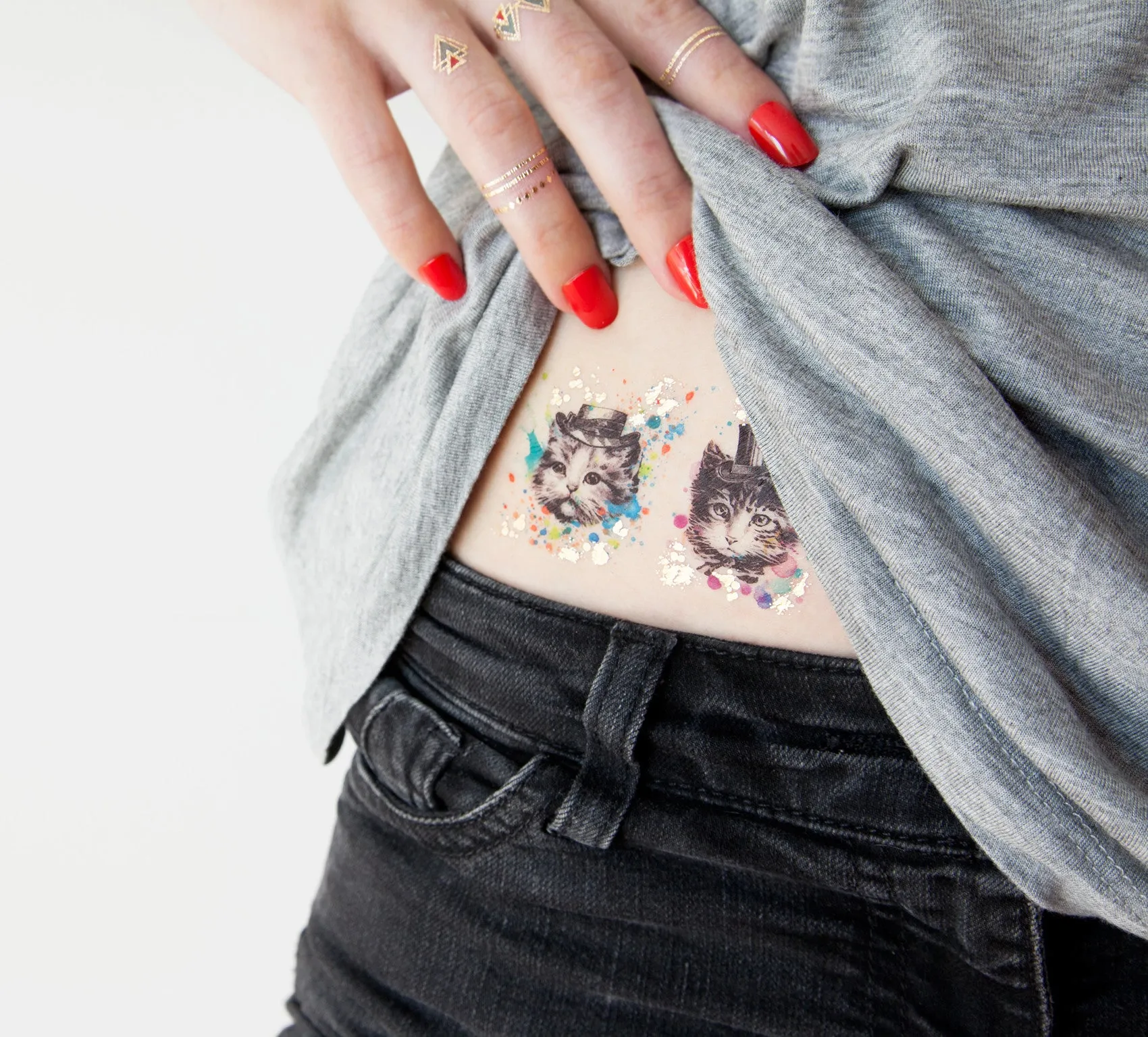 Kitten Brothers Temporary Tattoo