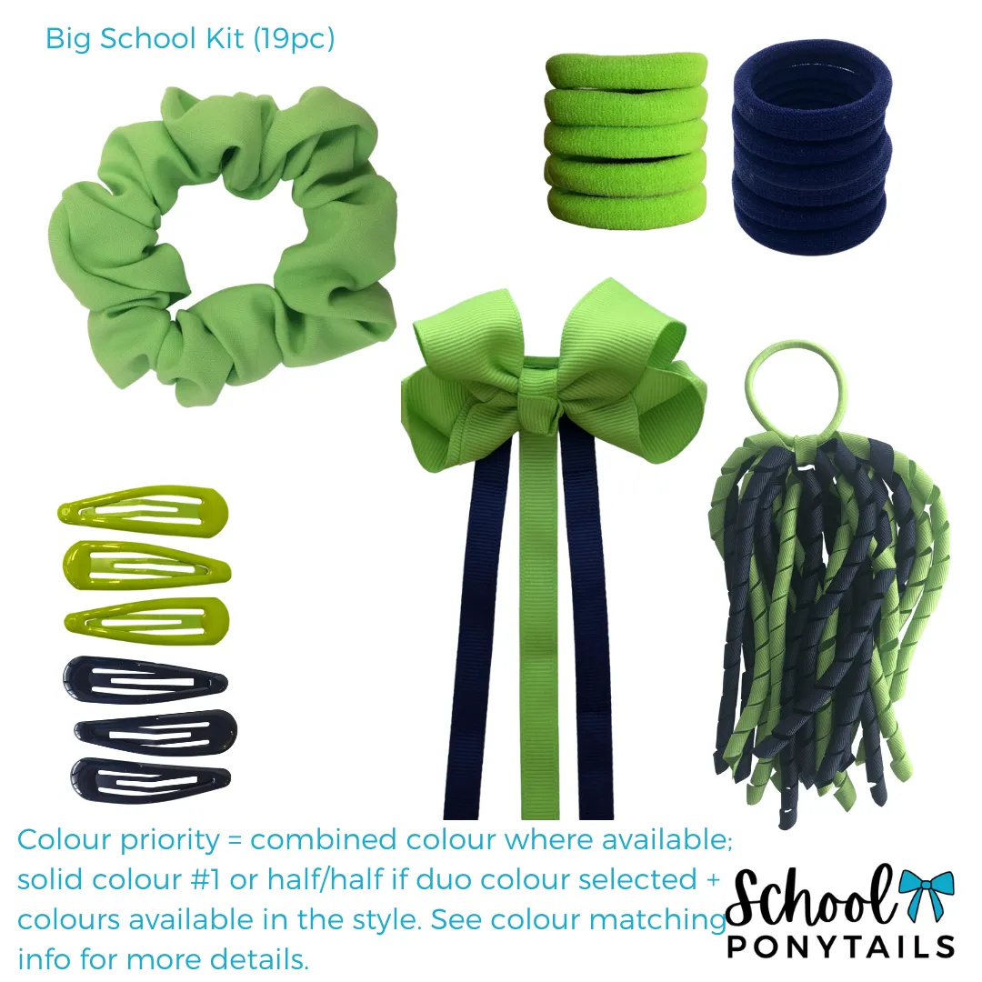 Kiwi Green & Navy Hair Accessories