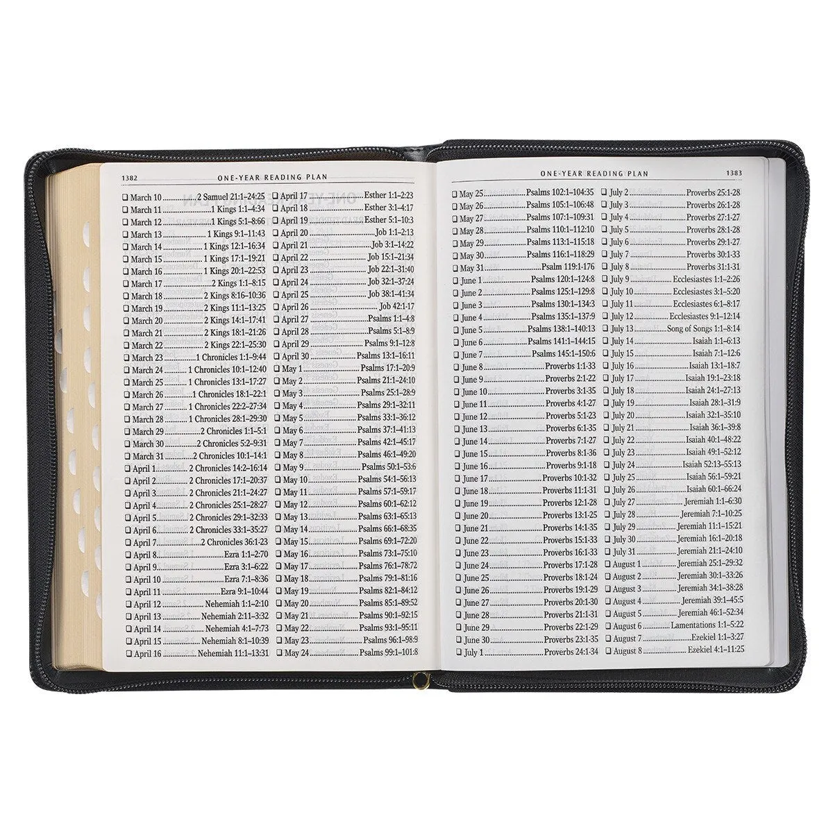 KJV Bible - Giant Print Full-Size Black Faux Leather w/ Zipper