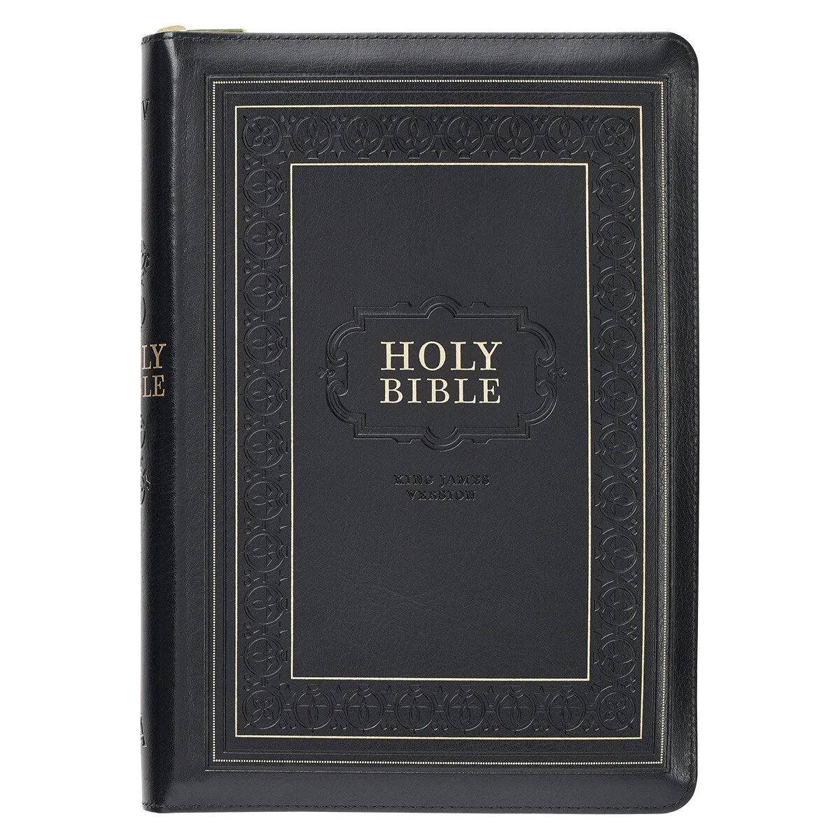 KJV Bible - Giant Print Full-Size Black Faux Leather w/ Zipper