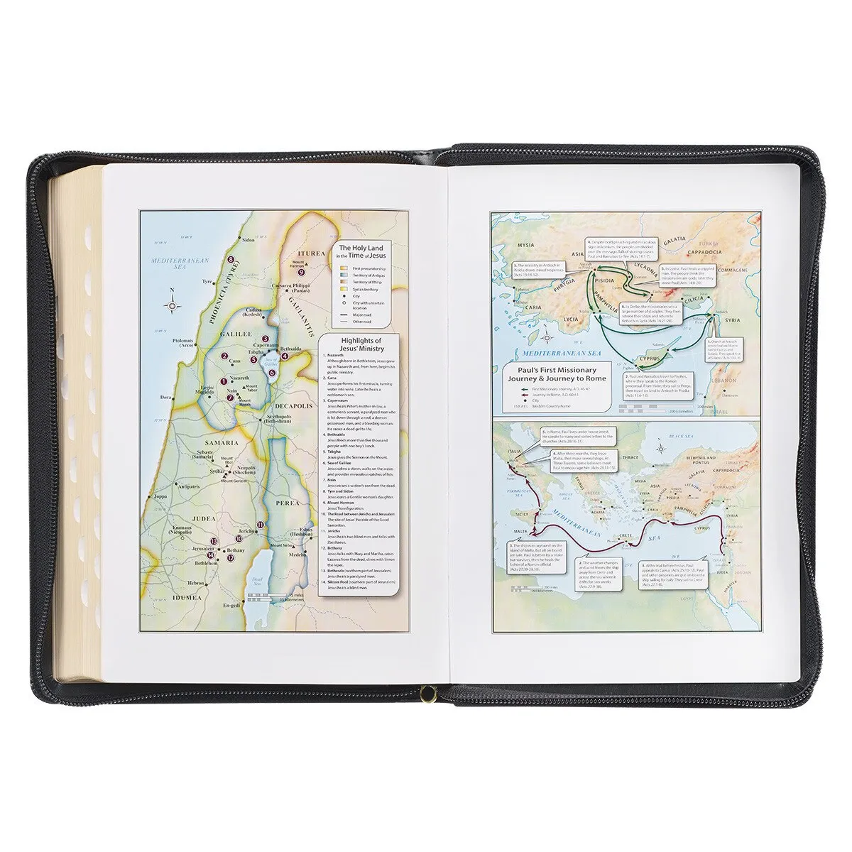 KJV Bible - Giant Print Full-Size Black Faux Leather w/ Zipper