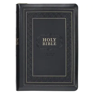 KJV Bible - Giant Print Full-Size Black Faux Leather w/ Zipper