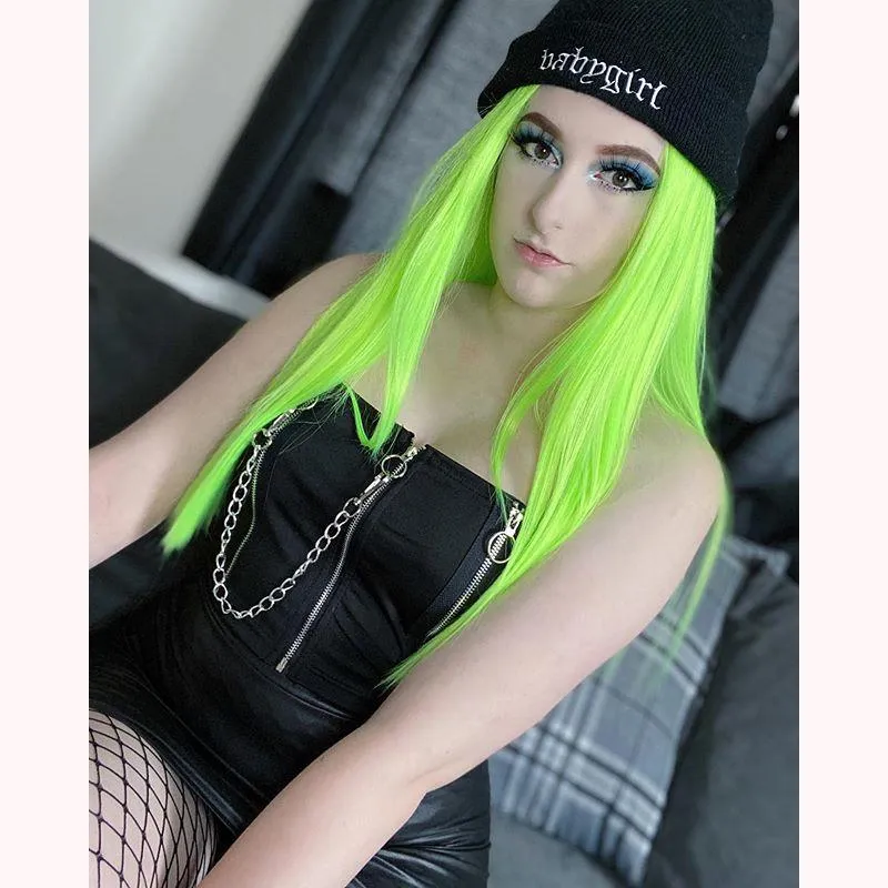 [@klaudiabieszcz ] "ZIPPERED CHAIN SEXY" TUBE TOP Y021407