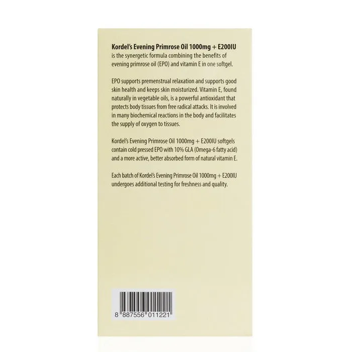 Kordel’s Evening Primrose Oil 1000 mg   E200 IU C180