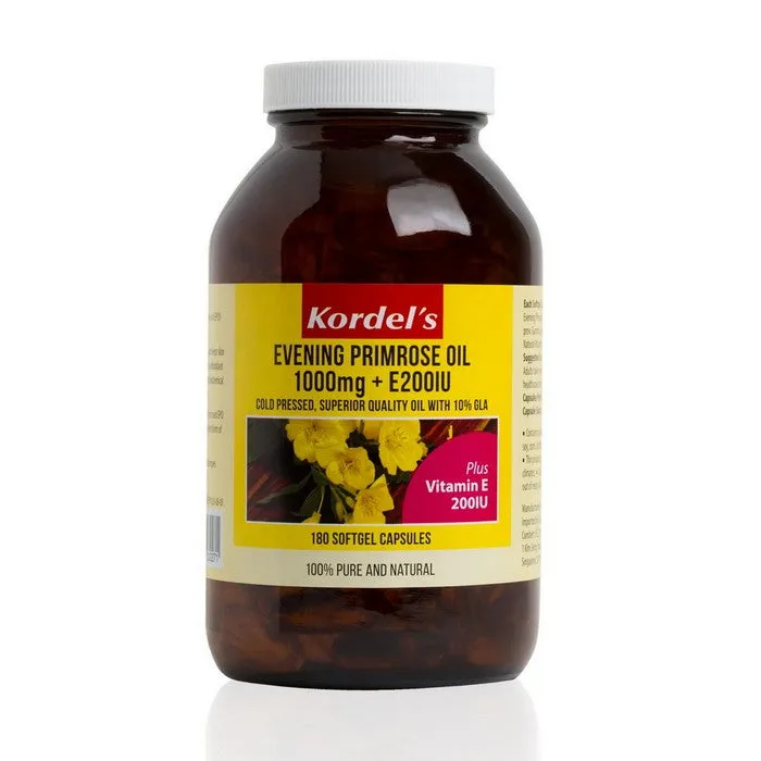Kordel’s Evening Primrose Oil 1000 mg   E200 IU C180