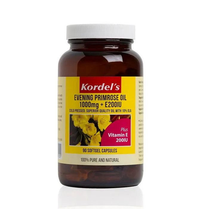 Kordel’s Evening Primrose Oil 1000 mg   E200 IU C90