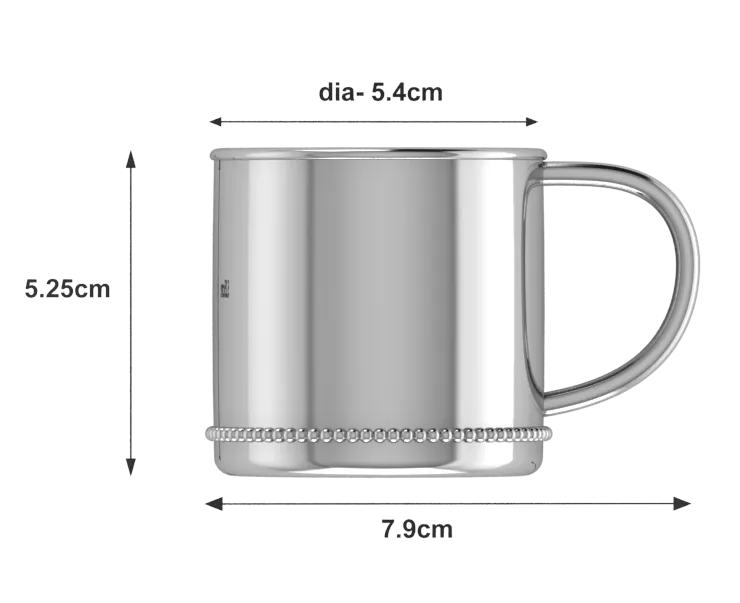 Krysaliis Sterling Silver Classic Cup - Beaded