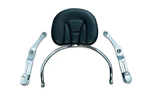 Kuryakyn 8930 Motorcycle Accessory: Revolution Driver Seat Backrest Pad with Removable Storage Pouch for 2012-17 Honda Gold Wing GL1800 Motorcycles, Chrome/Black
