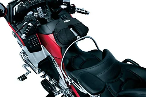 Kuryakyn 8930 Motorcycle Accessory: Revolution Driver Seat Backrest Pad with Removable Storage Pouch for 2012-17 Honda Gold Wing GL1800 Motorcycles, Chrome/Black