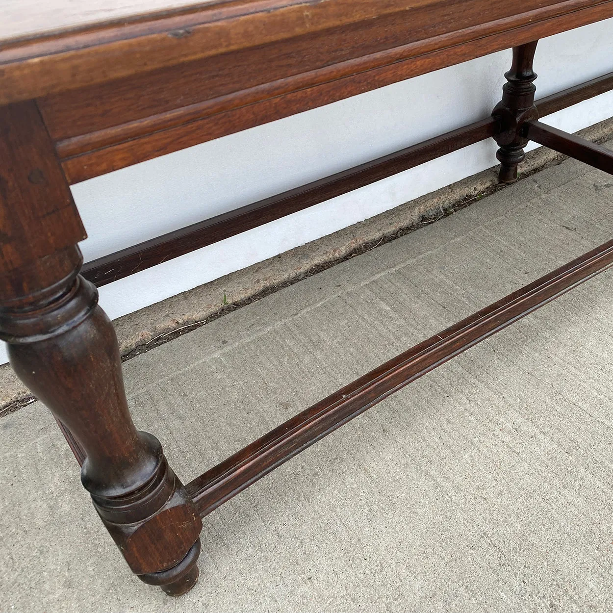 Large Anglo Indian Rosewood and Satinwood Bench / Low Table