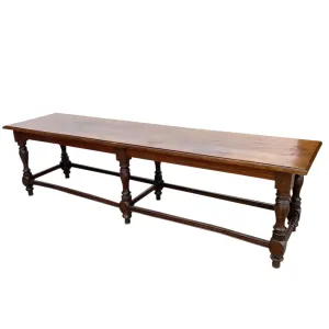 Large Anglo Indian Rosewood and Satinwood Bench / Low Table
