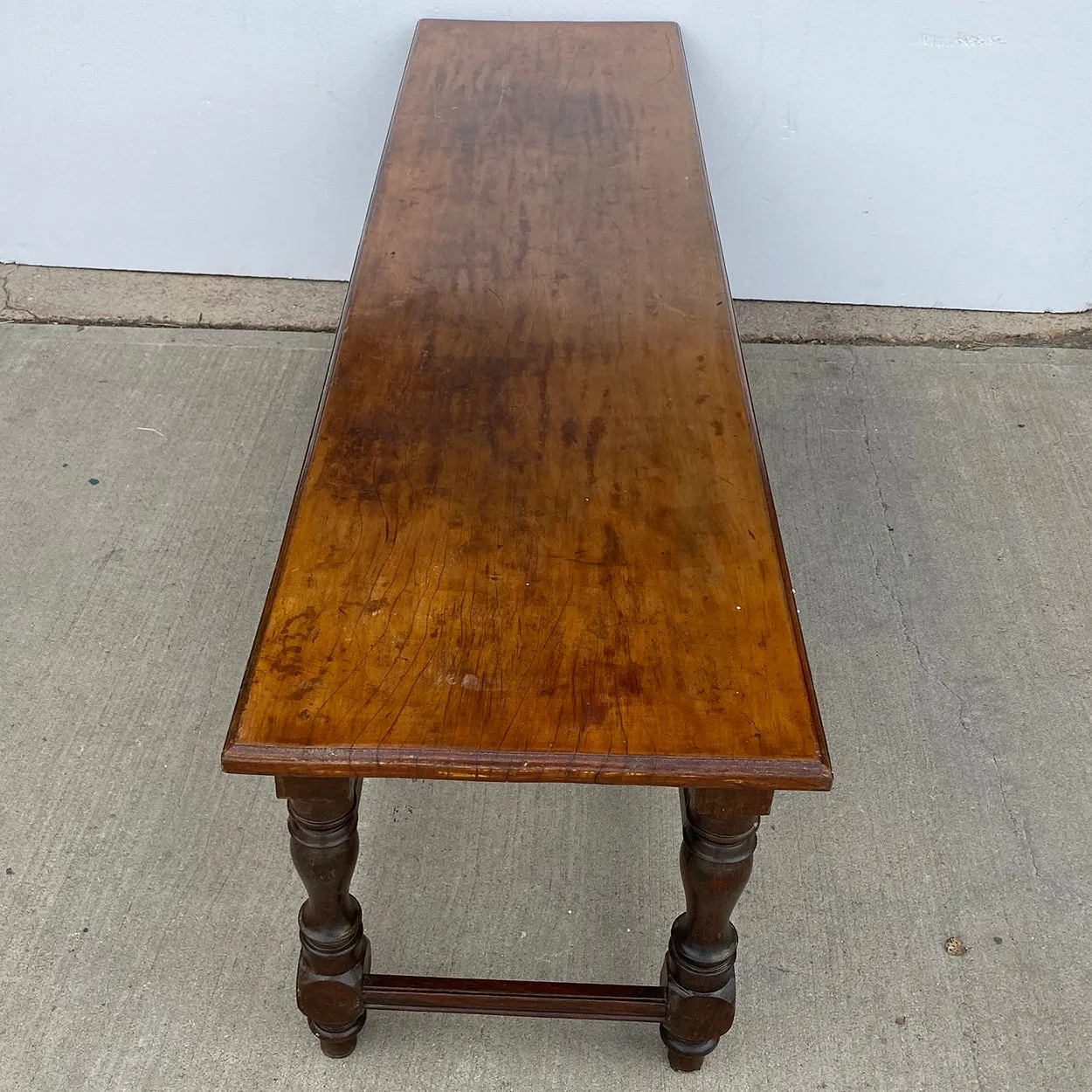 Large Anglo Indian Rosewood and Satinwood Bench / Low Table