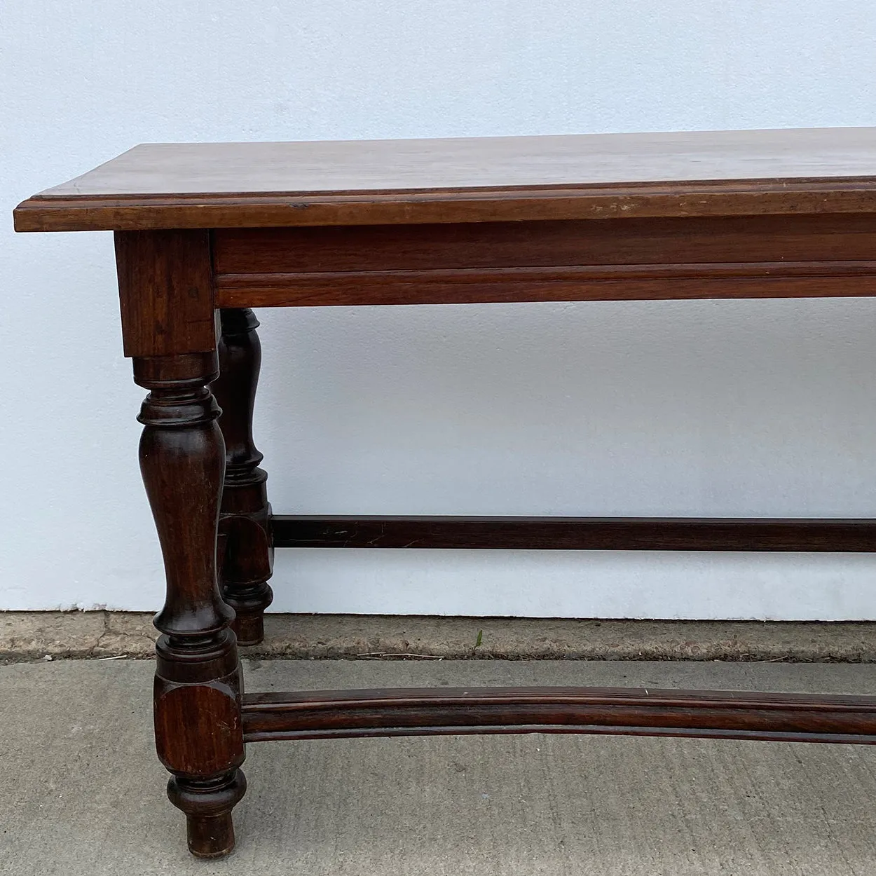 Large Anglo Indian Rosewood and Satinwood Bench / Low Table