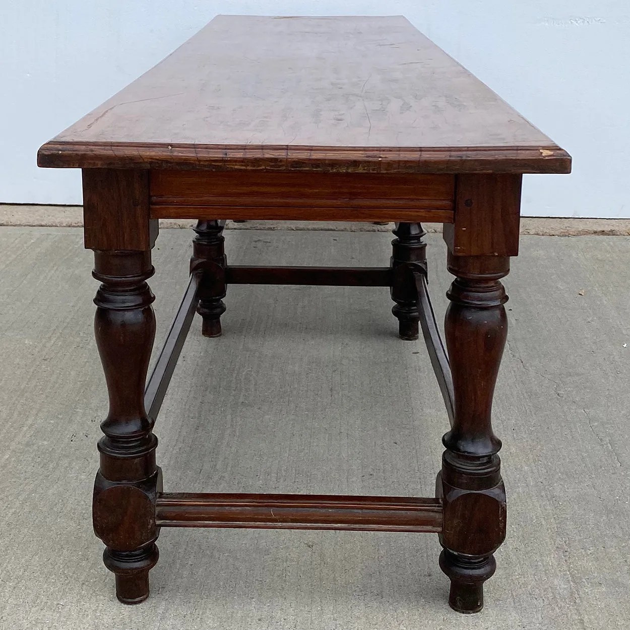 Large Anglo Indian Rosewood and Satinwood Bench / Low Table