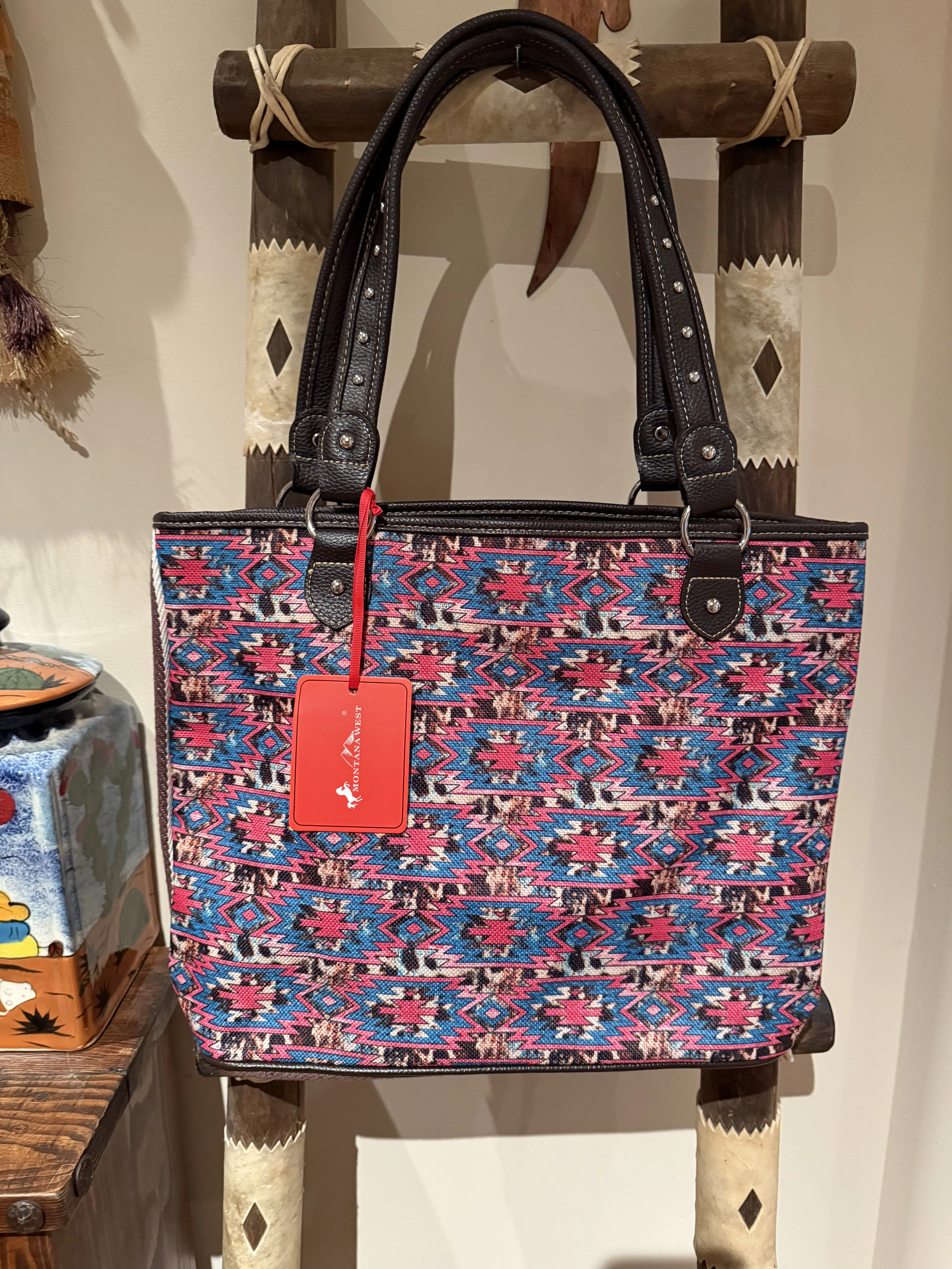 Large canvas Southwest TOTE BAG by Montana West