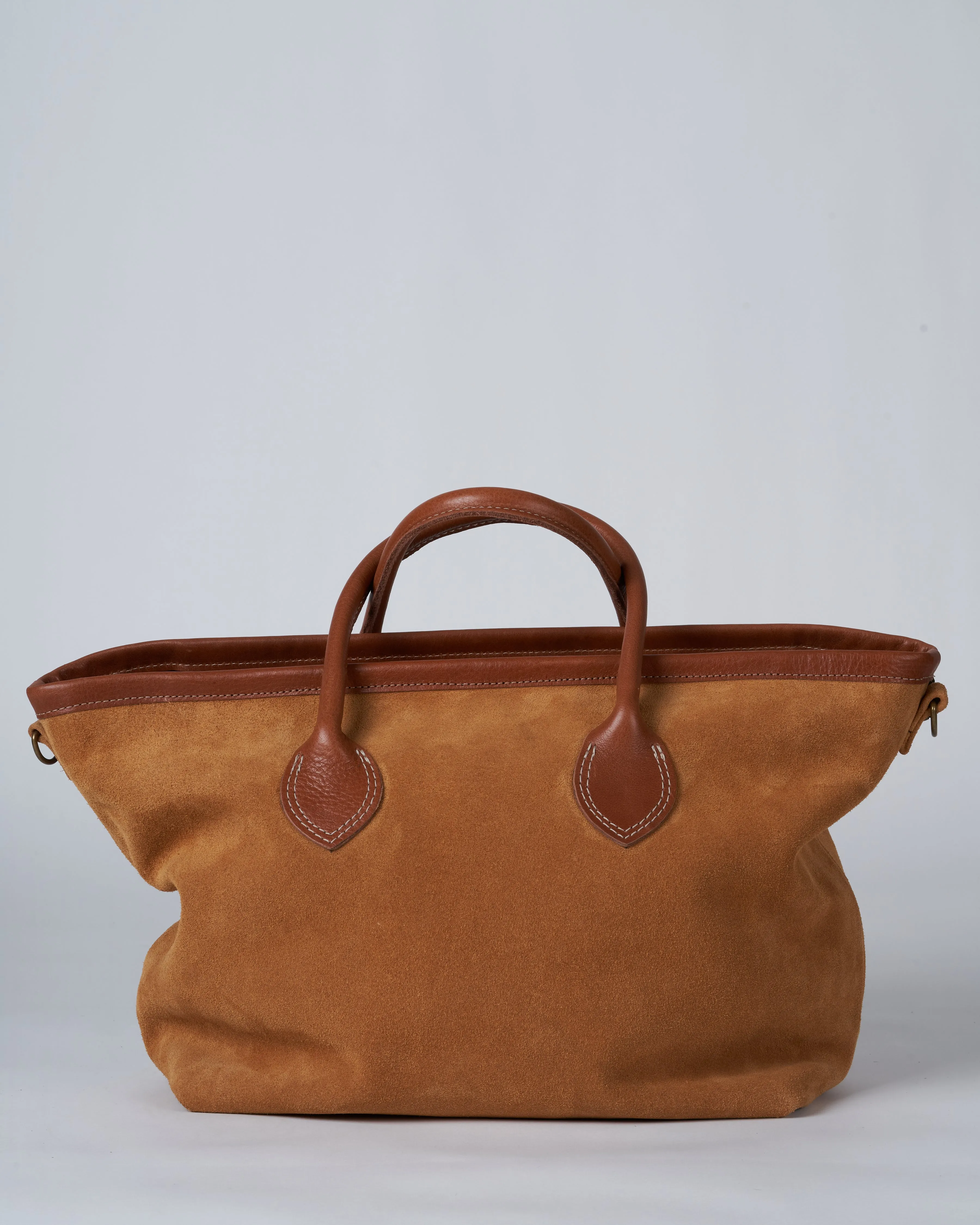 lil easy saddle bag - caramel with green and red web straps