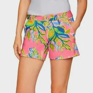 LILLY PULITZER CALLAHAN MULTI SQUEEZE THE DAY Women's Size 12 Floral Short