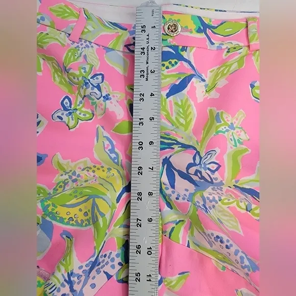 LILLY PULITZER CALLAHAN MULTI SQUEEZE THE DAY Women's Size 12 Floral Short