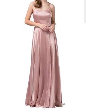 Lily’s Pink Sleeveless Scoop Neck Embellished Dress #25652