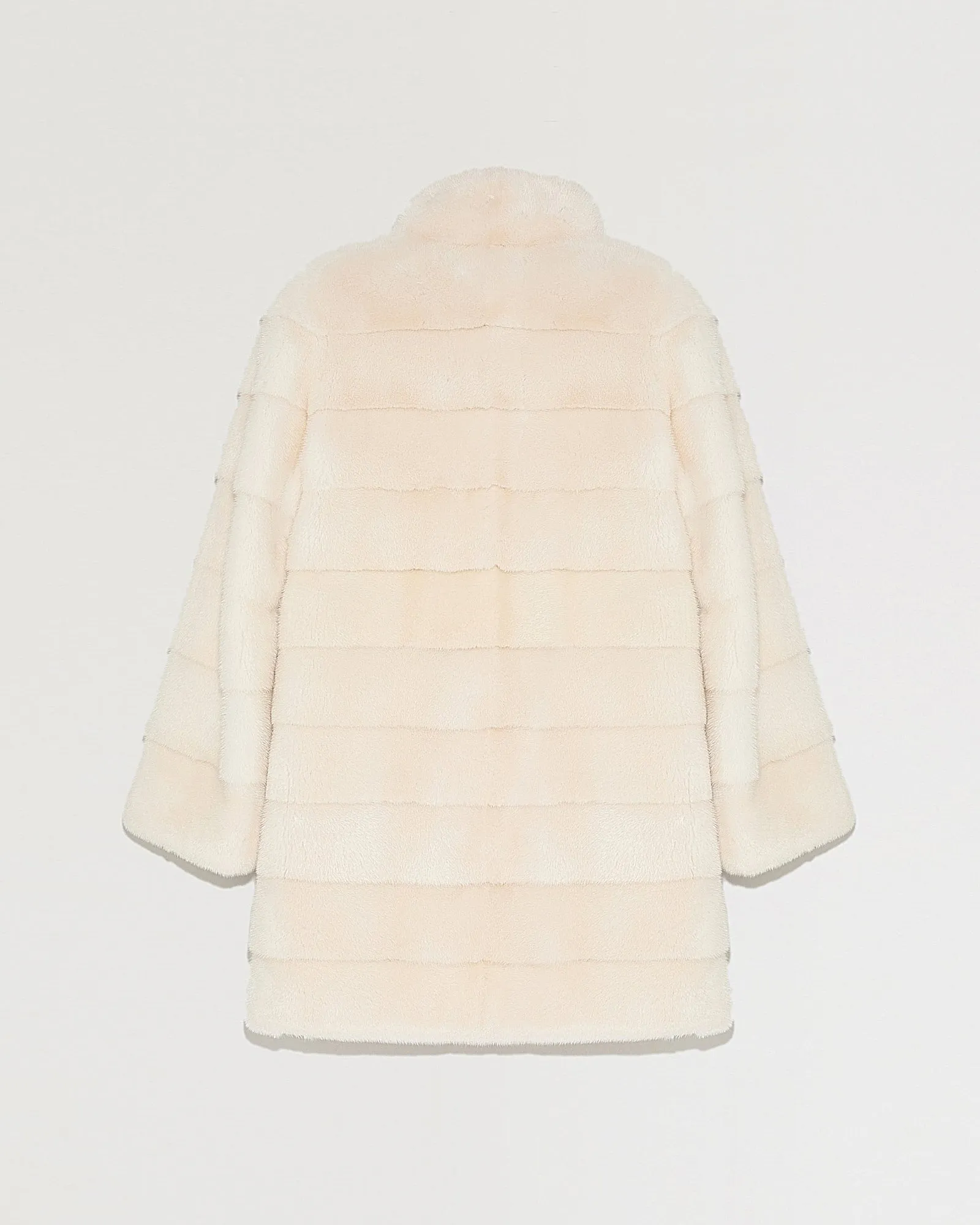Long mink jacket with collar