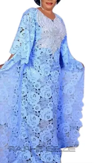 Long Party Gown Maxi Style Sky Blue Color  -
