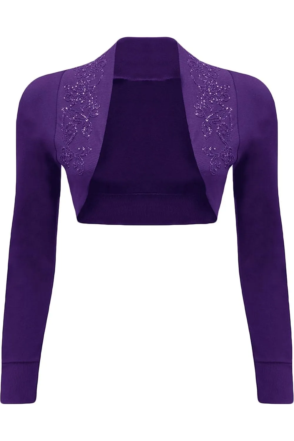 Long Sleeve Beaded Bolero Shrug