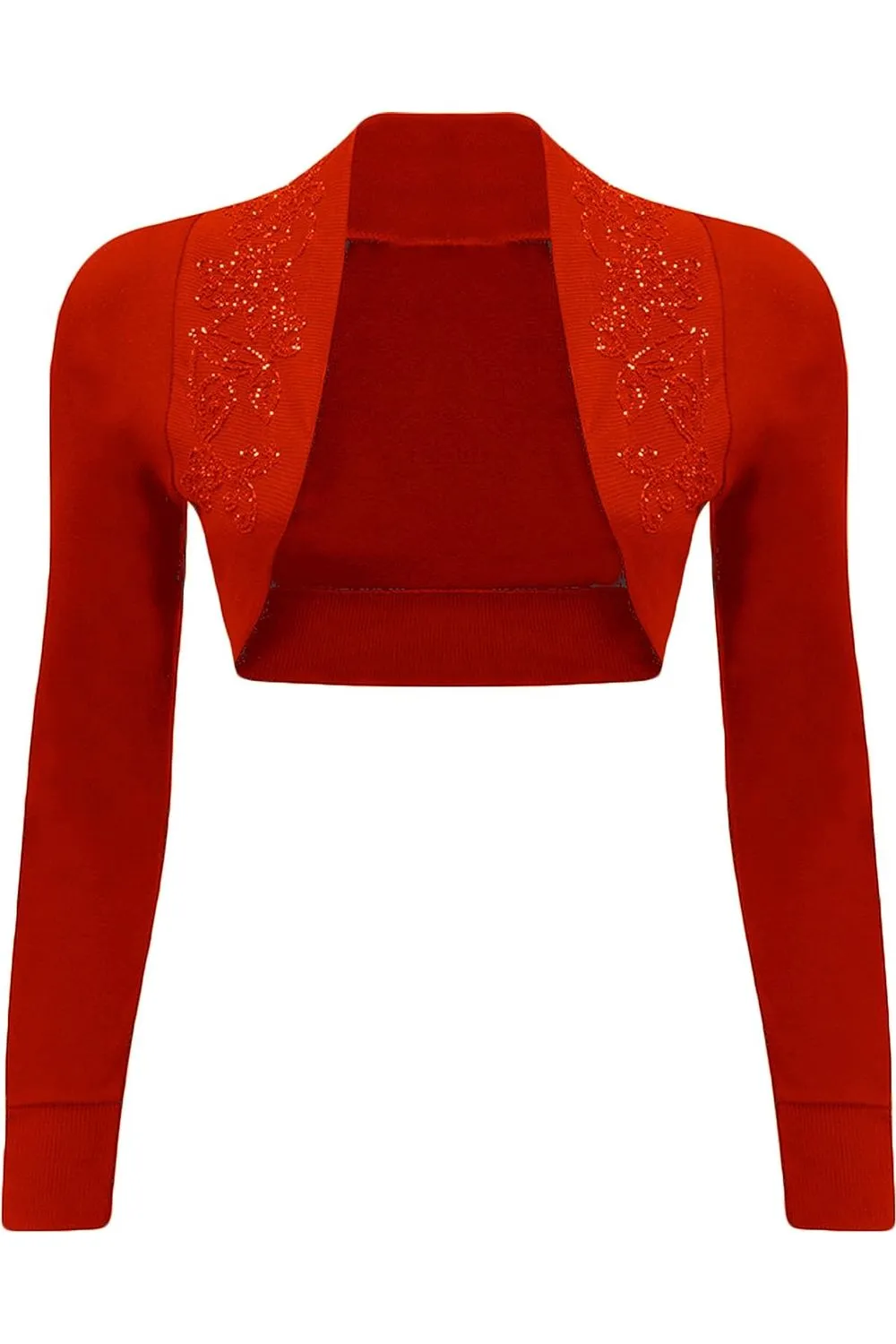 Long Sleeve Beaded Bolero Shrug