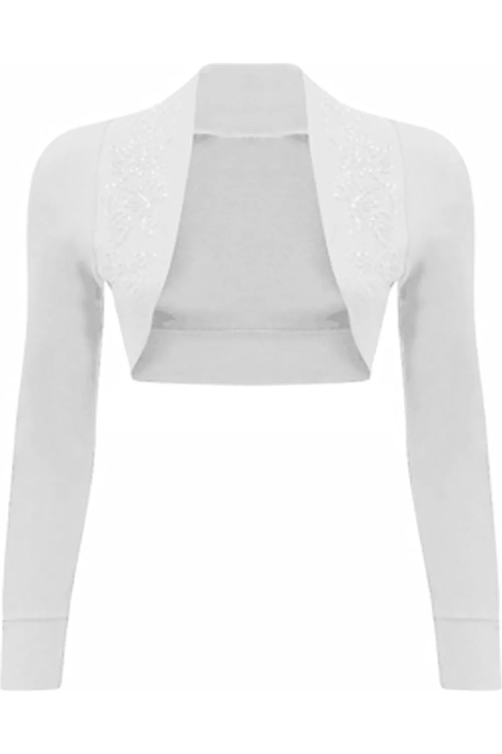 Long Sleeve Beaded Bolero Shrug