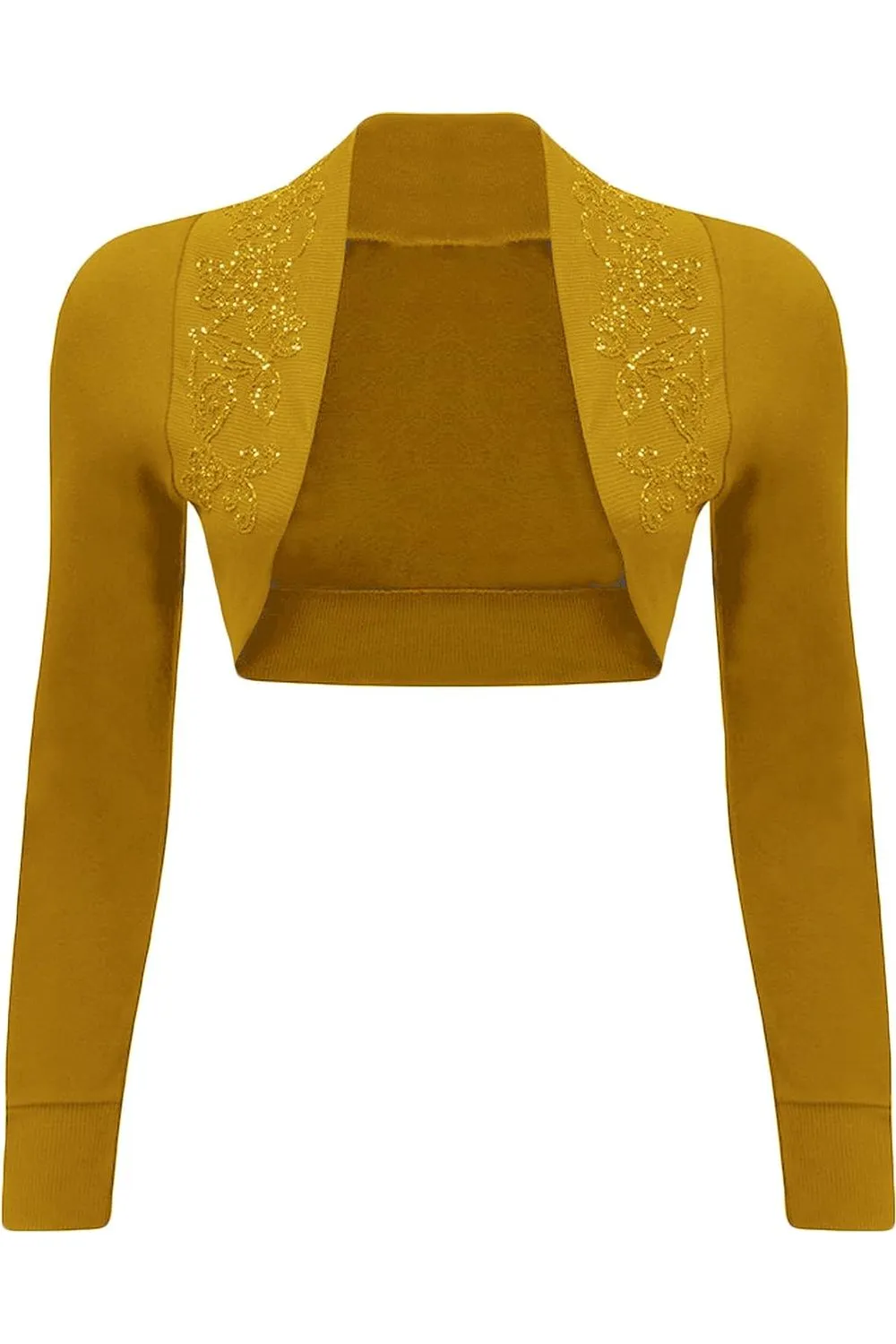 Long Sleeve Beaded Bolero Shrug