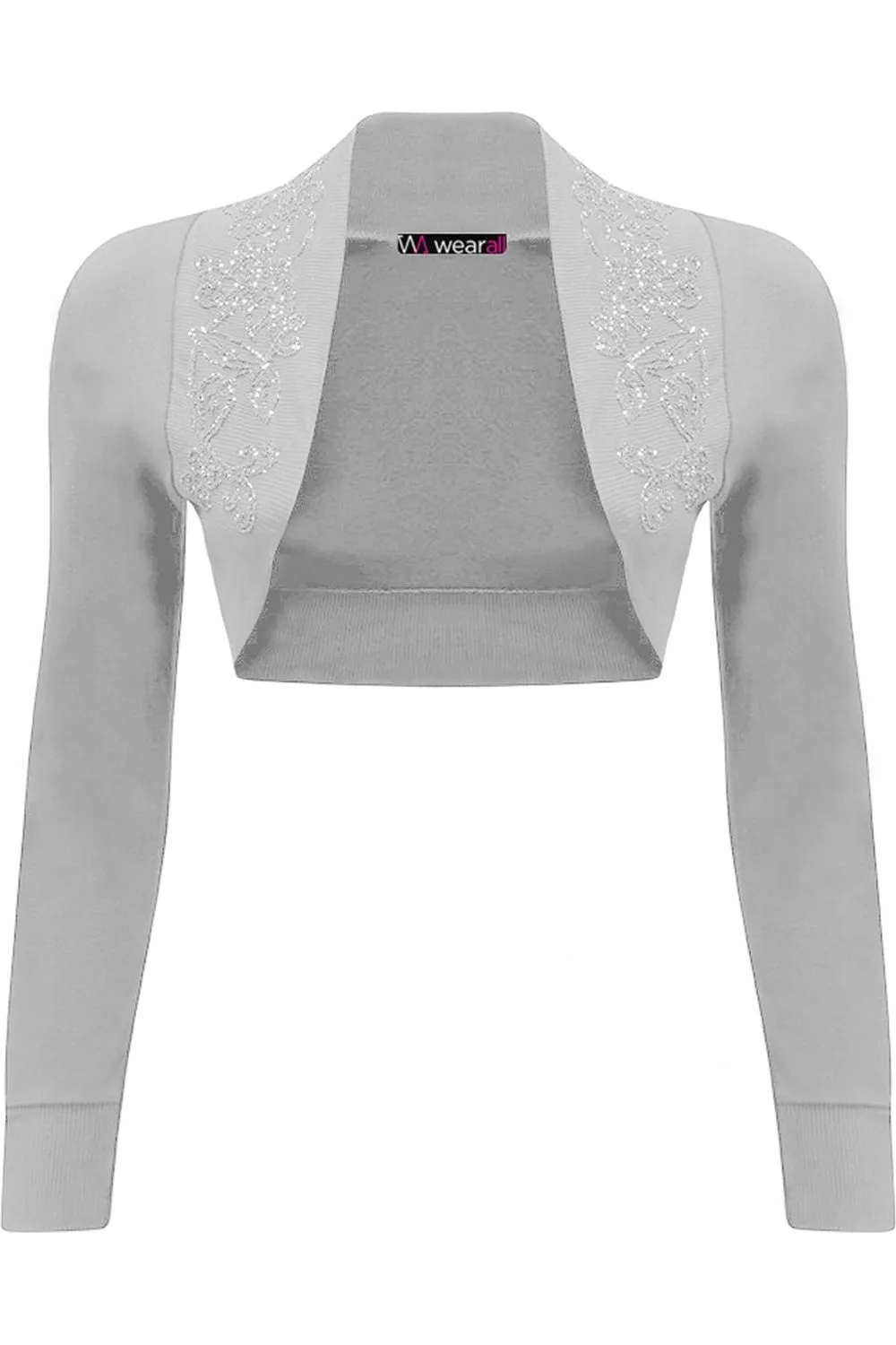 Long Sleeve Beaded Bolero Shrug