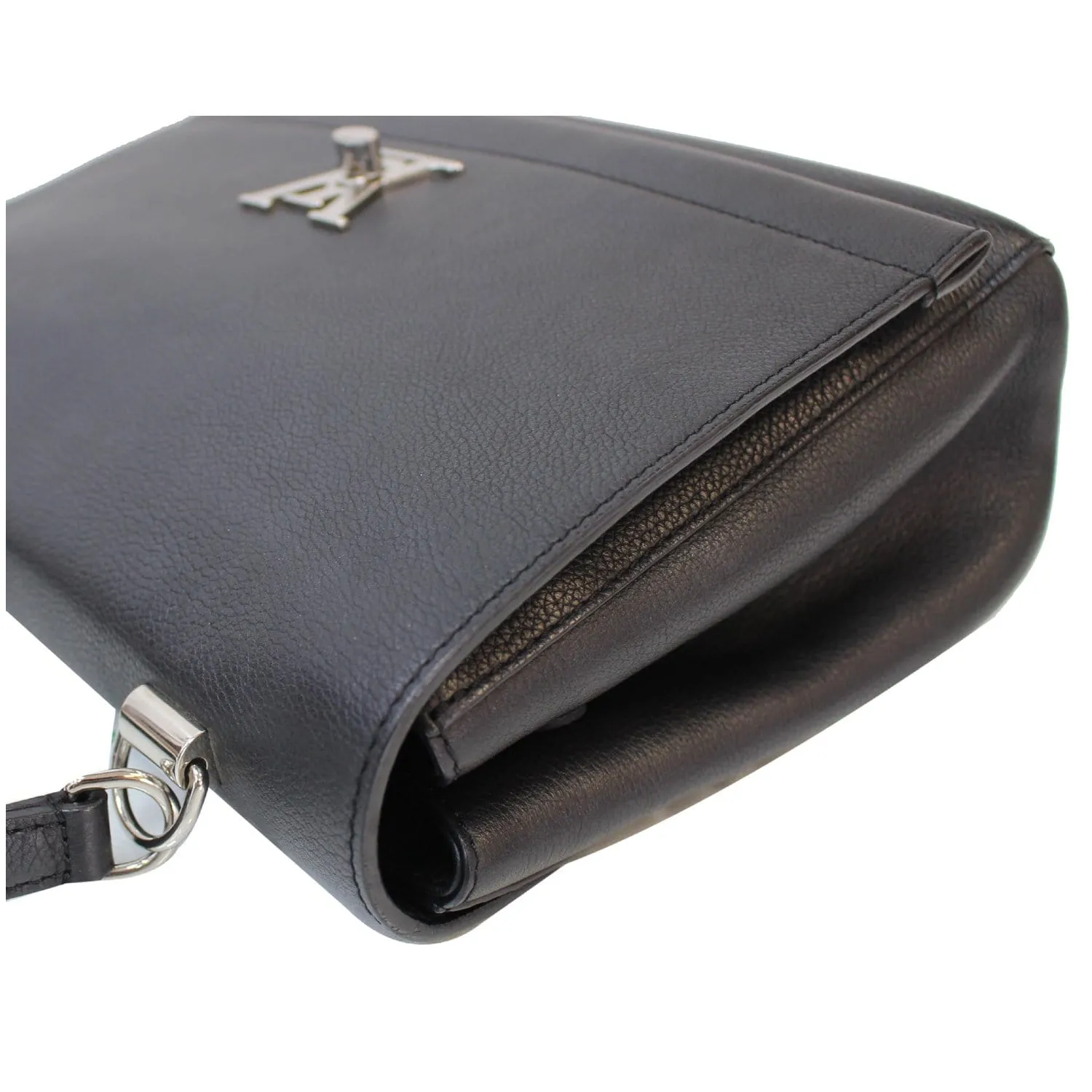 LOUIS VUITTON Lockme II Calfskin Leather Shoulder Bag Black