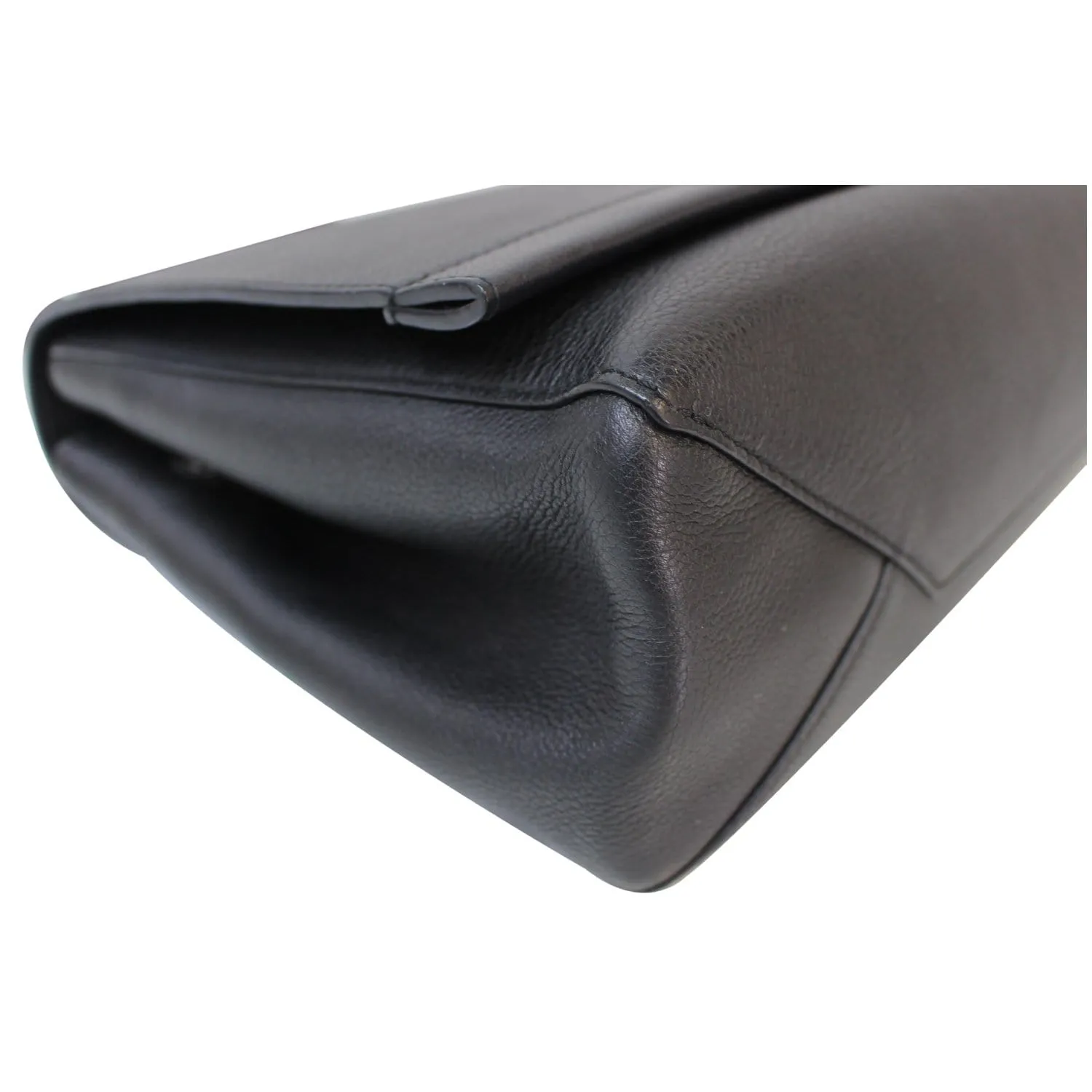 LOUIS VUITTON Lockme II Calfskin Leather Shoulder Bag Black