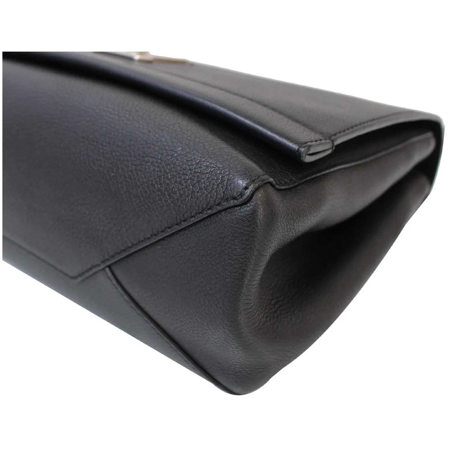 LOUIS VUITTON Lockme II Calfskin Leather Shoulder Bag Black