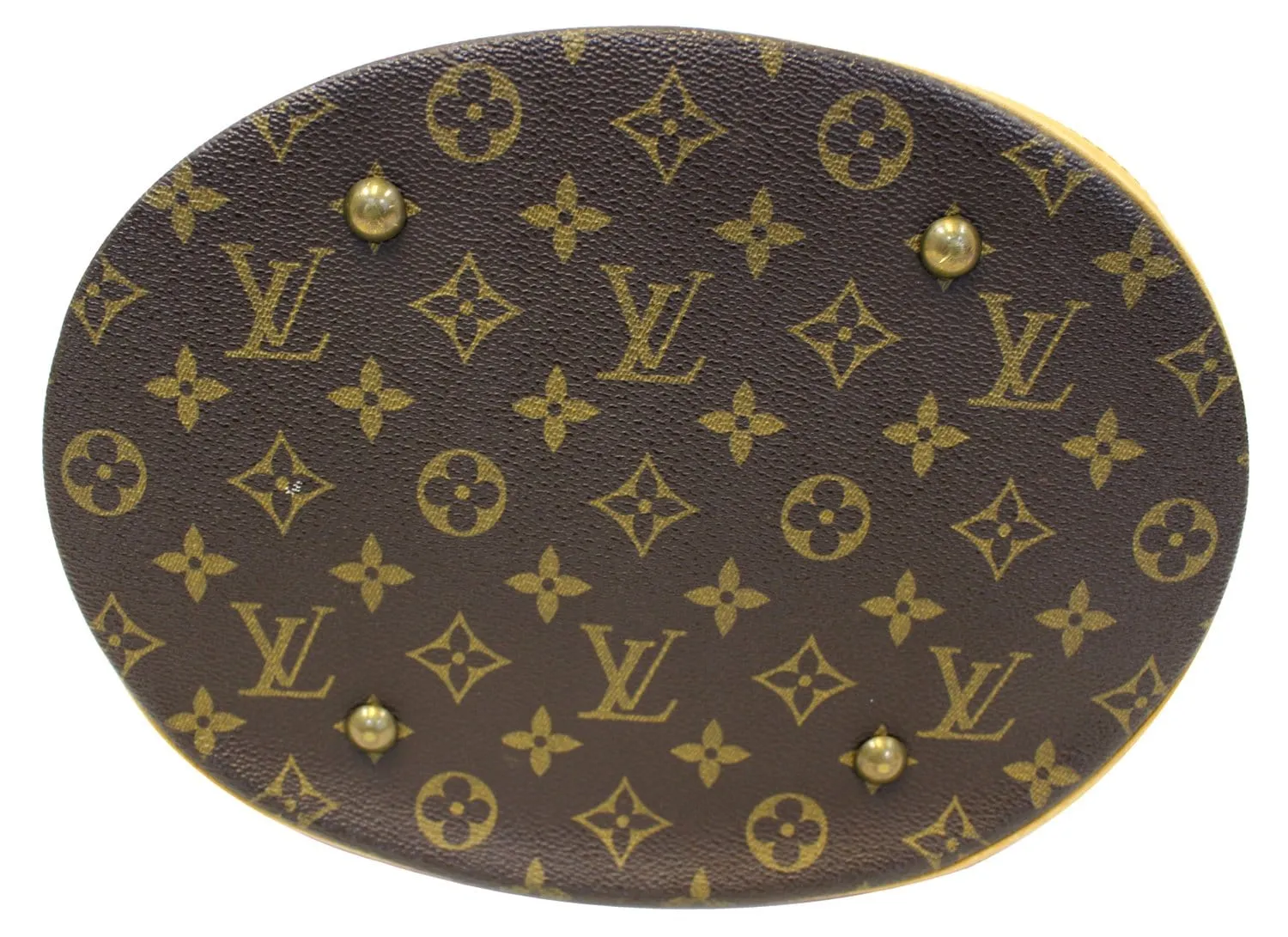 LOUIS VUITTON Monogram Brown Bucket GM Shoulder Bag