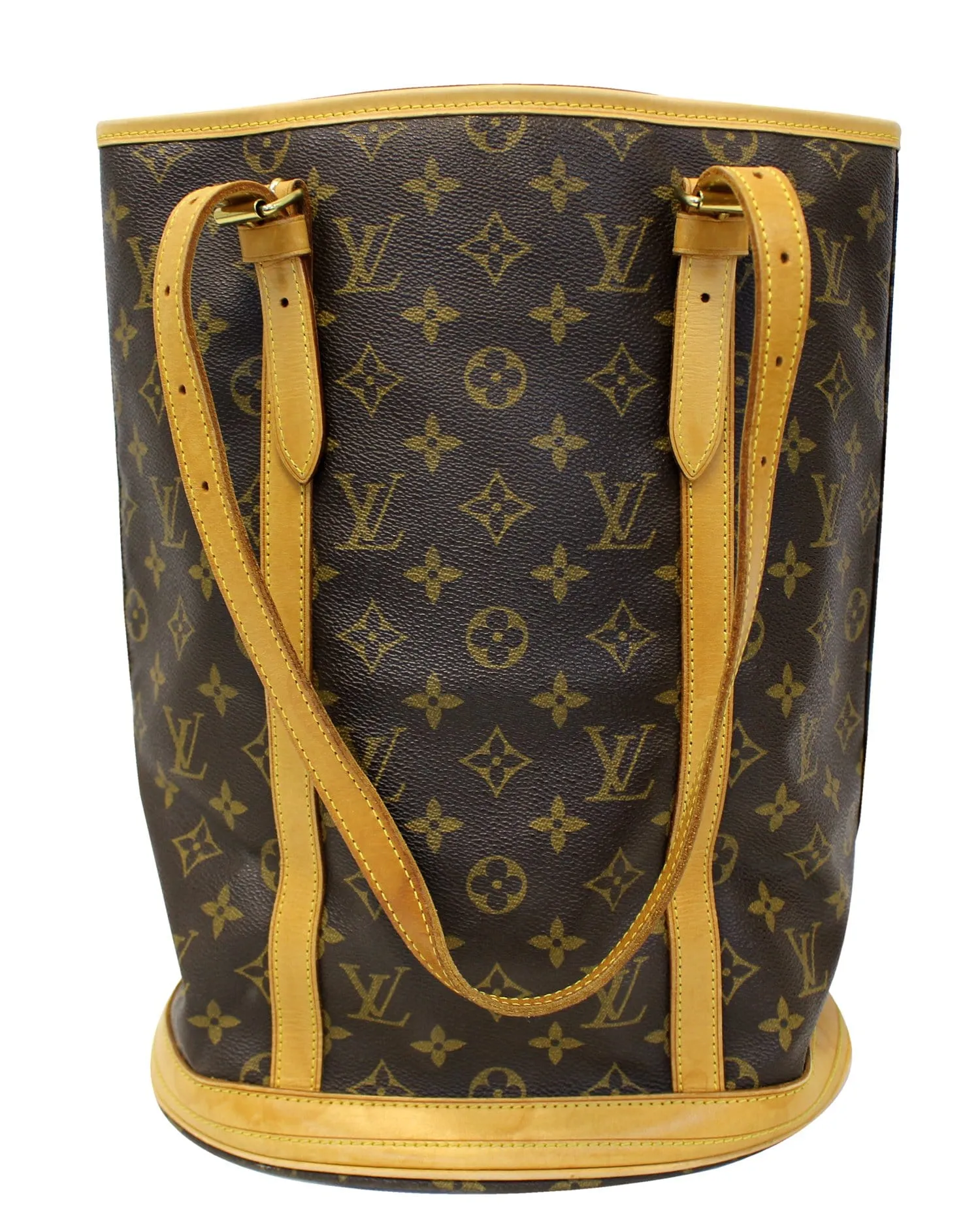 LOUIS VUITTON Monogram Brown Bucket GM Shoulder Bag